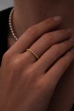 Žluté zlato prsten KULIČKOVÝ